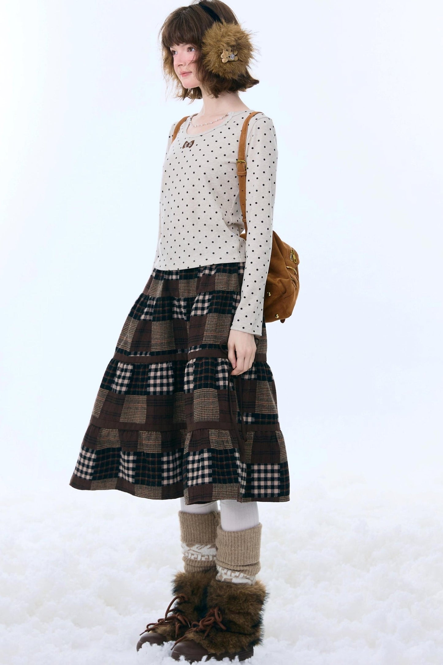 Polka Dot Chain Knit Top