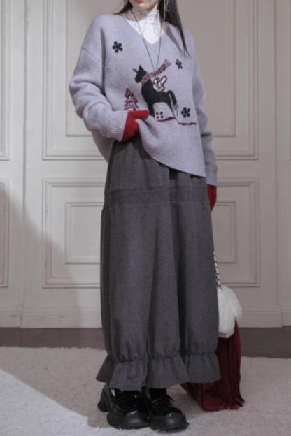 Soft mist wool sweater