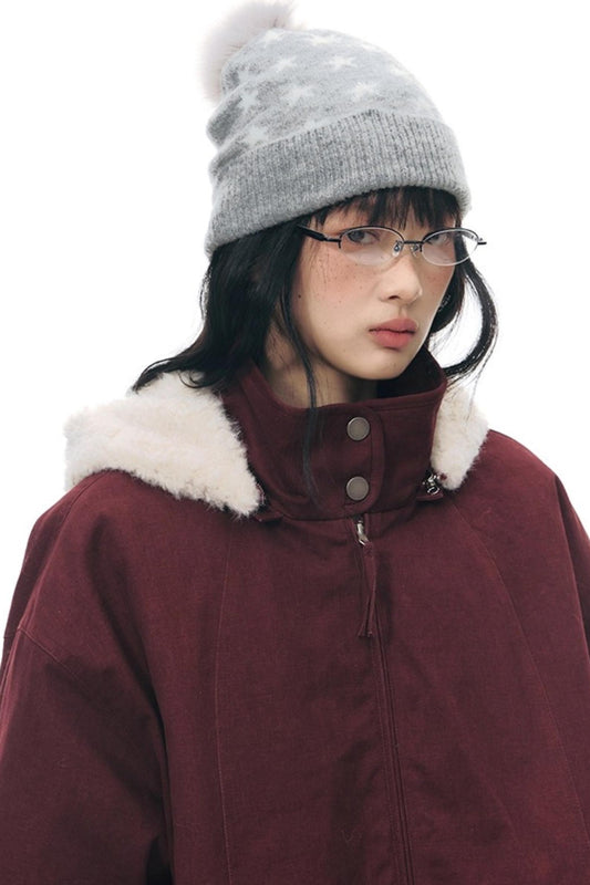 ダークレッドルーズジャケット