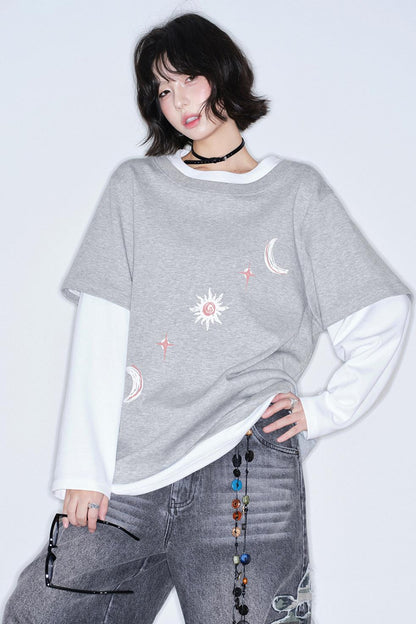 Gravity Patchwork Color Blocked Top