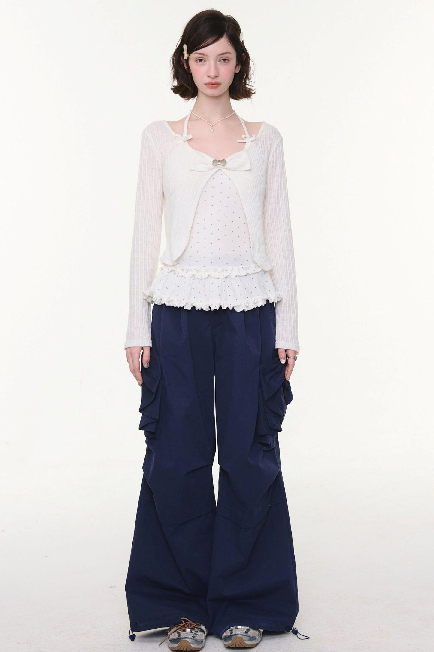 Bow Detail Cargo Pants