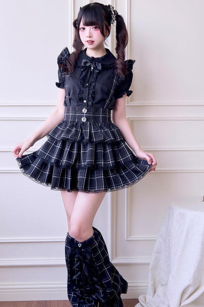 サブカル地雷ビブスカートセットアップ