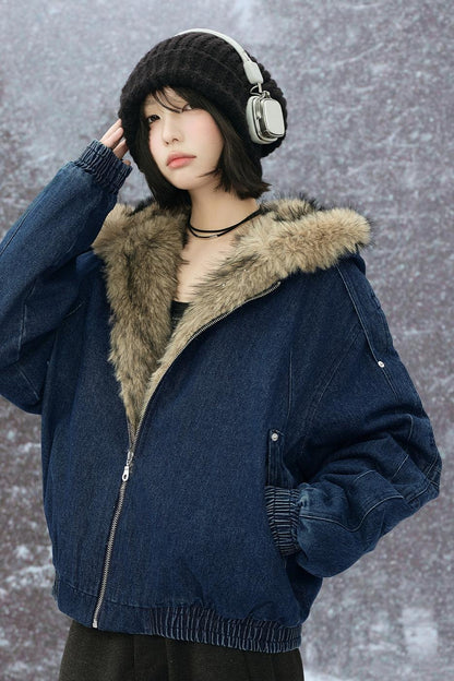 Sheepskin Hooded Jacket