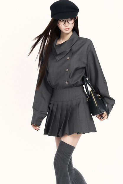 レトロプリーテッドコミュータードレス