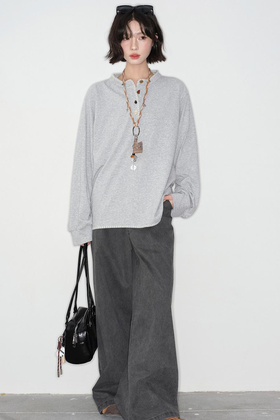 ルーズロングスリーブトップス