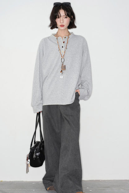 ルーズロングスリーブトップス