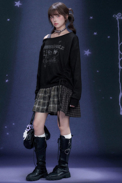 Dark Graffiti Sweatshirt Dress