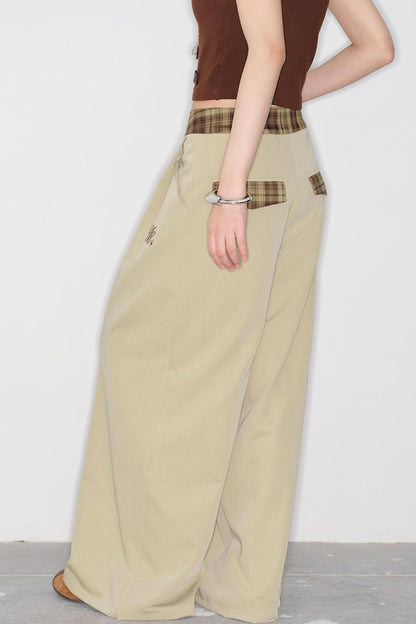 チェックルーズロングパンツ