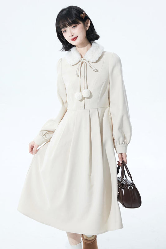 Moonlight Apricot Winter Dress