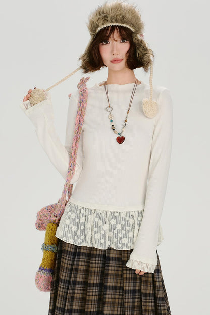 レトロレースレイヤートップ