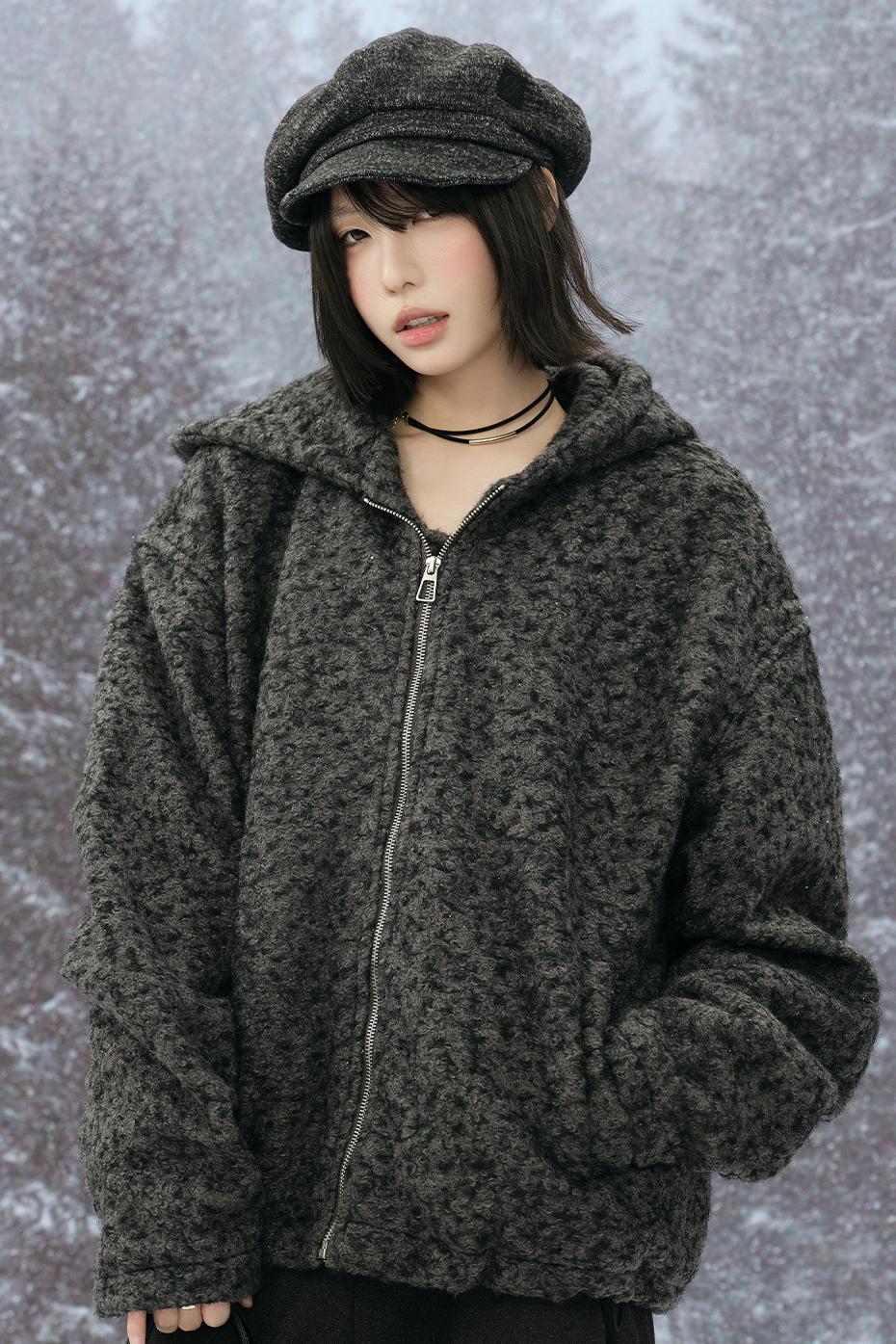 Hooded padded cotton jacket