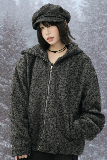 Hooded padded cotton jacket