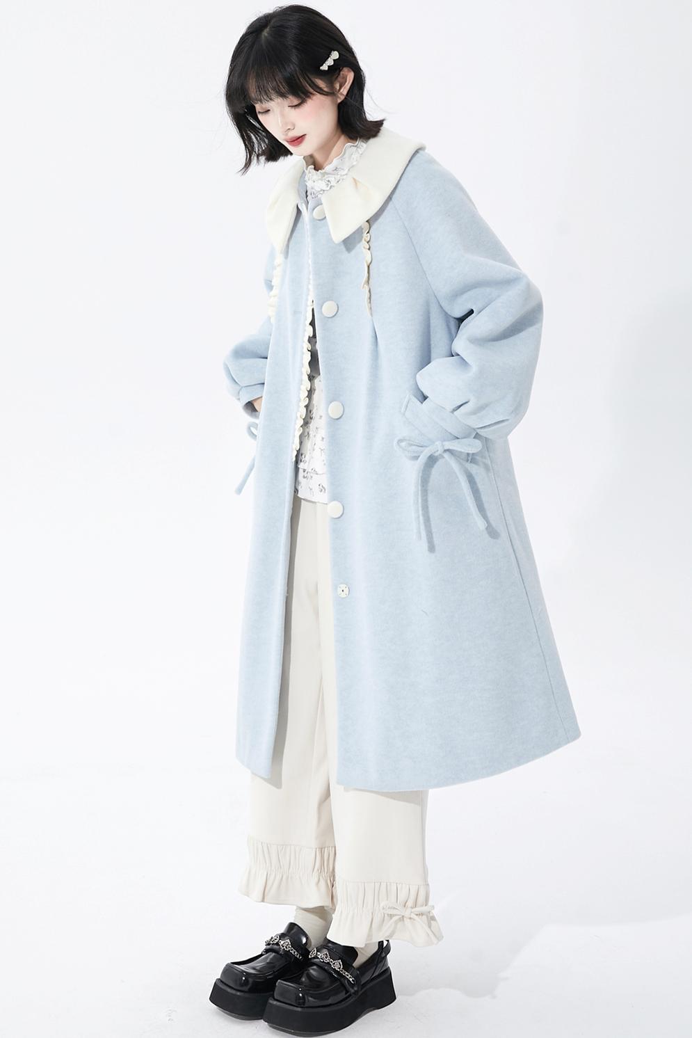 ロータスリーフカラ―ウールンコート