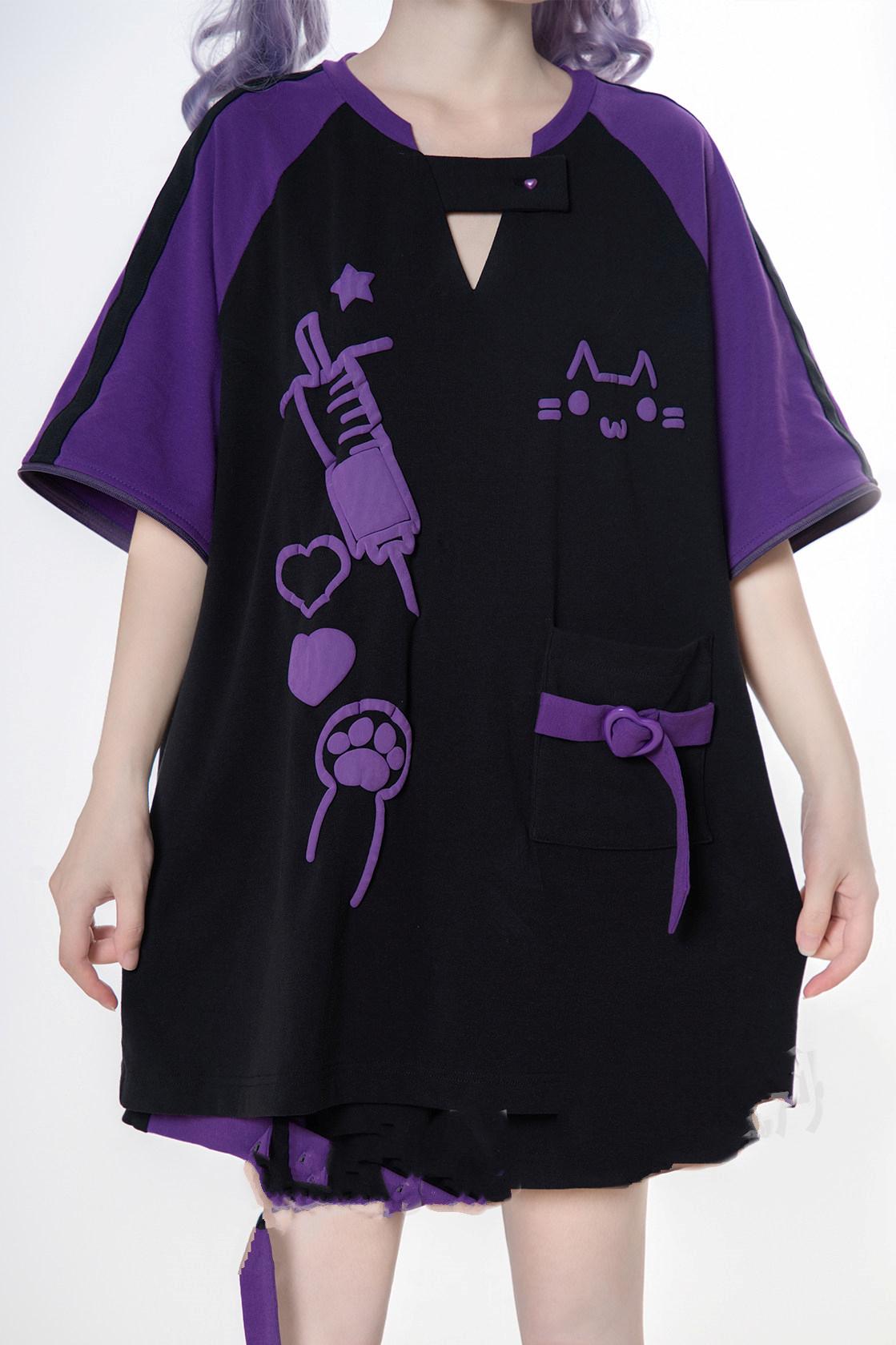 サブカルキャットサマーTシャツ+パンツ＋レッグカバー