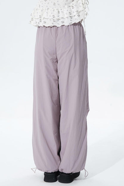 Gray purple fleece lined pants