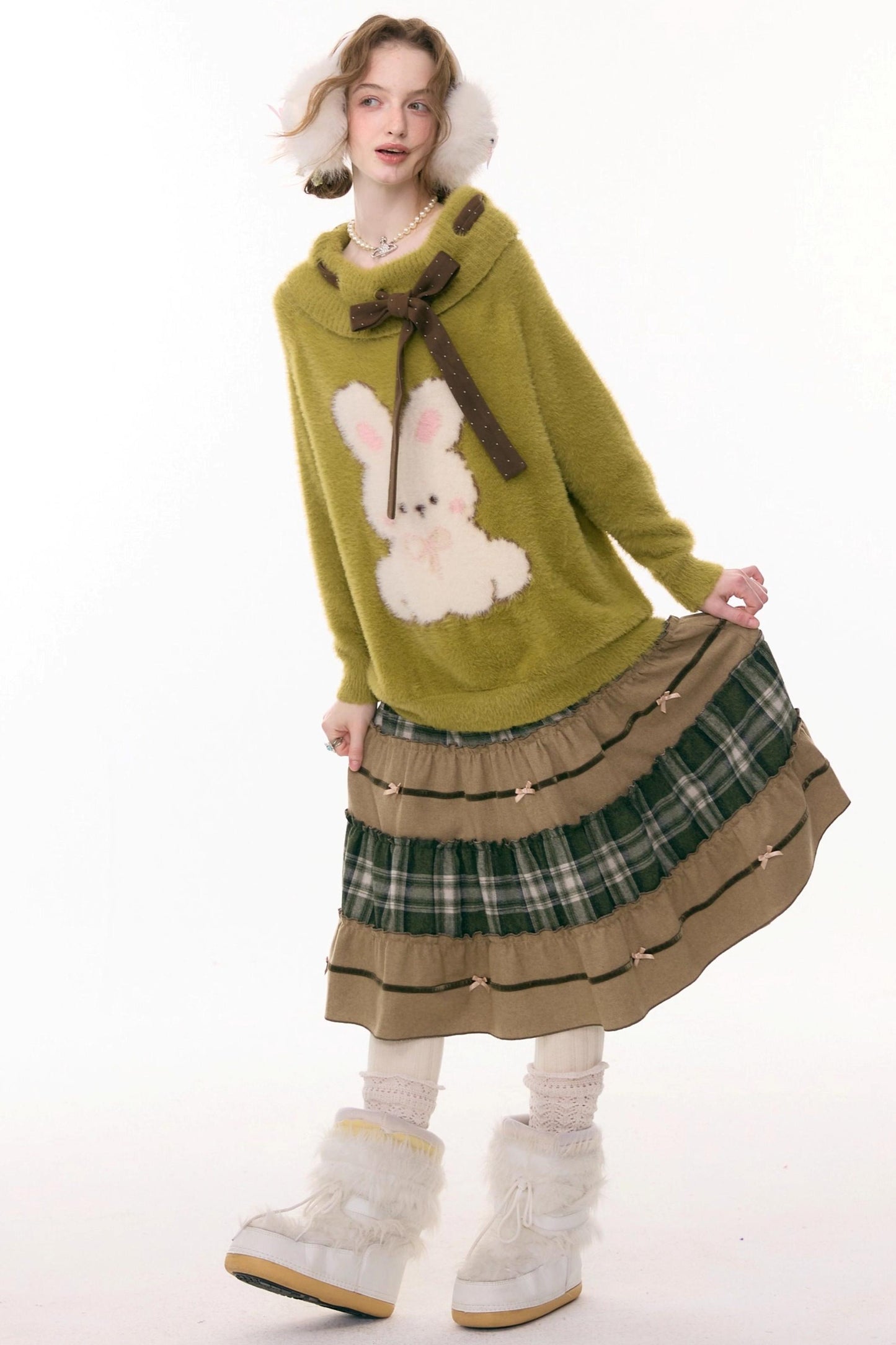 Retro Girly Plaid Skirt