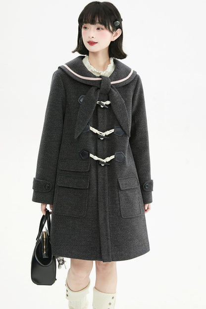 ストラクチャードウールブレンドコート