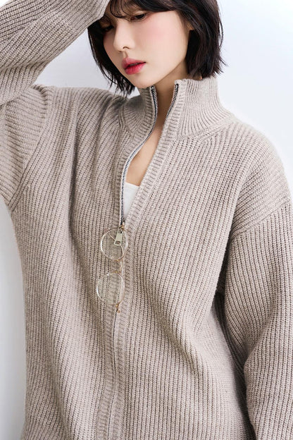 Geometric Pattern Knit Sweatshirt