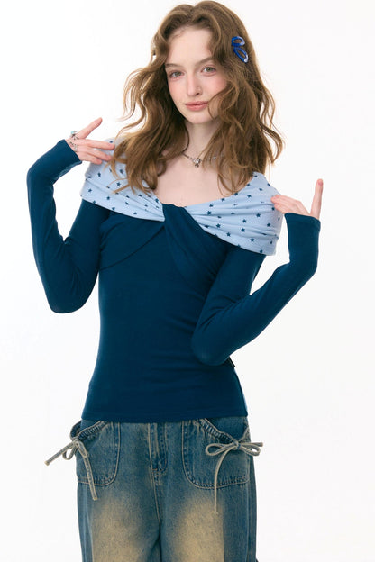 Star Design Fitted Tops