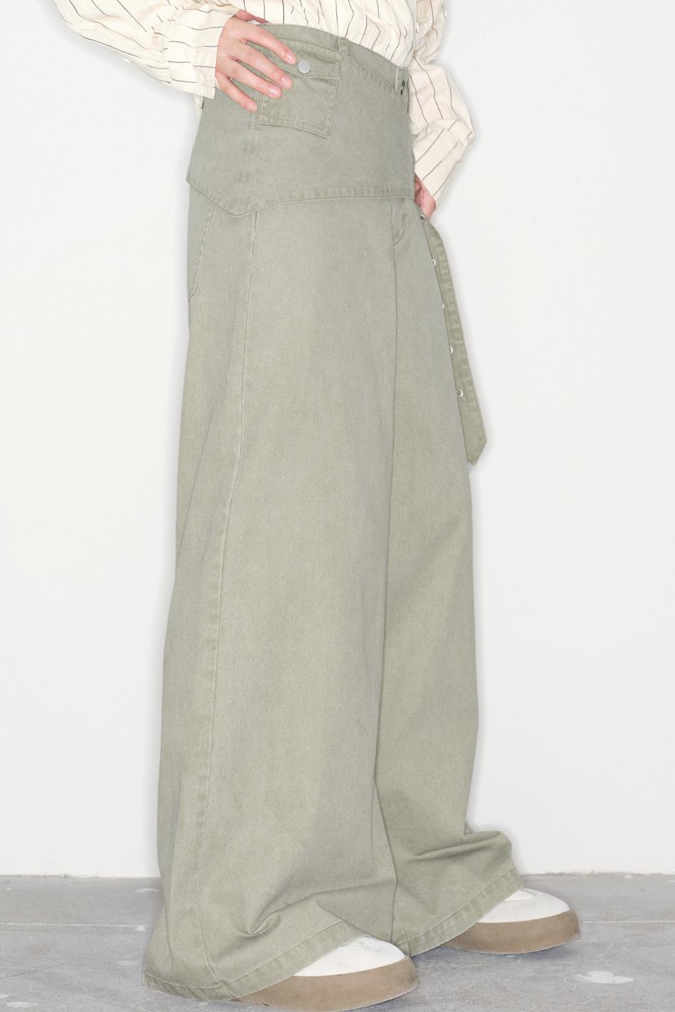 モードワイドデニムパンツ