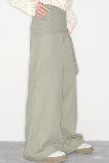 モードワイドデニムパンツ