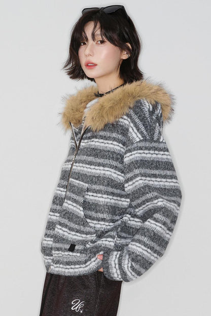 フェアアイルファーカラージャケット