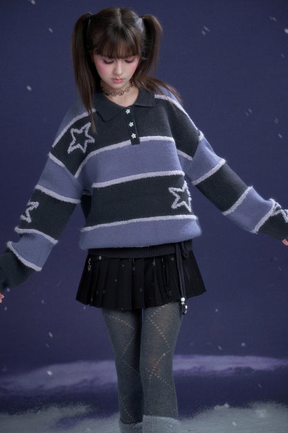 Border Star Jacquard Sweater