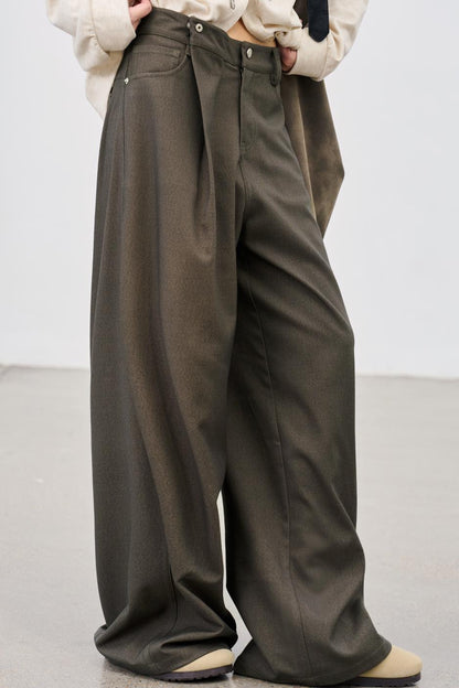 ソリッドドレーピーロングパンツ