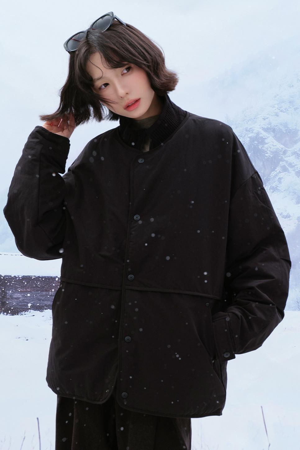 モードソリッドカラーダウンジャケット