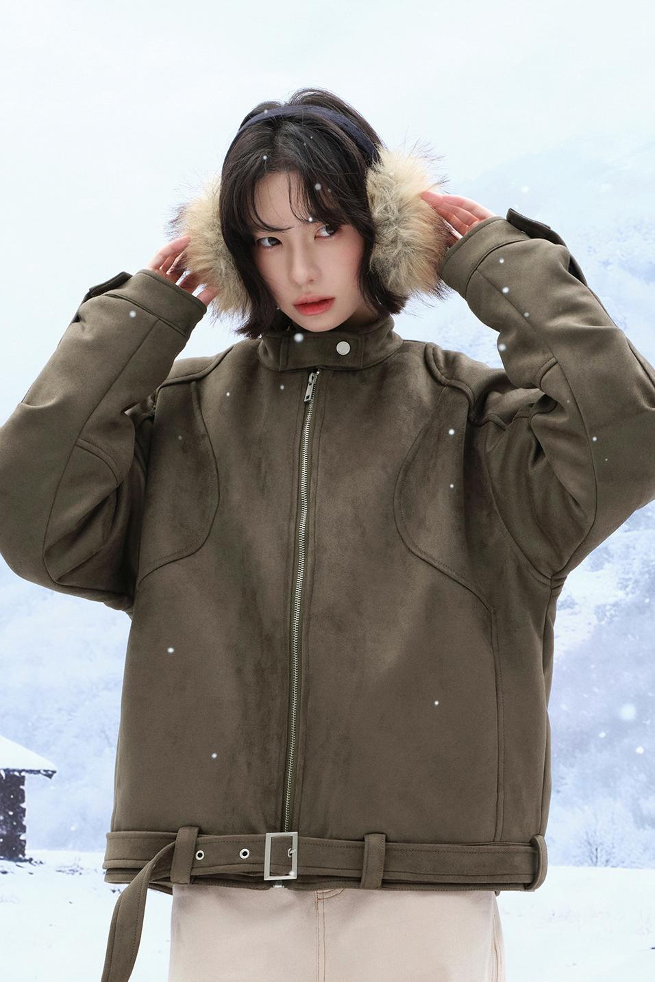 Gravity Suede Stand Collar Jacket