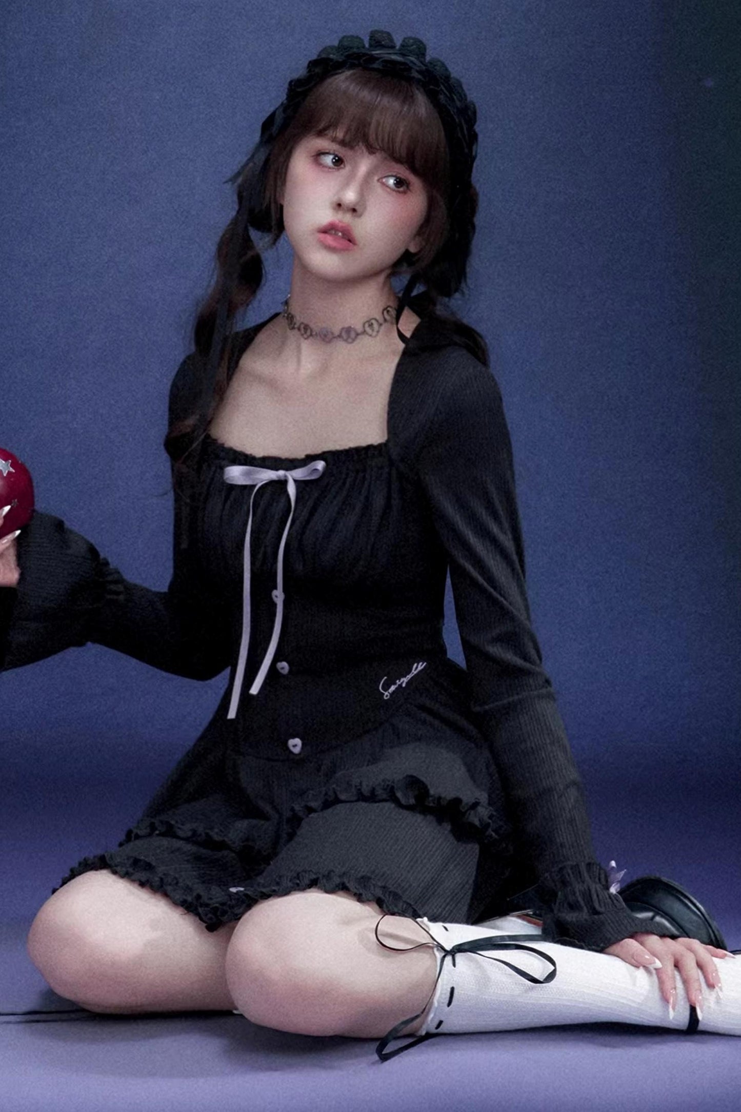 Black and Purple Cake Dress