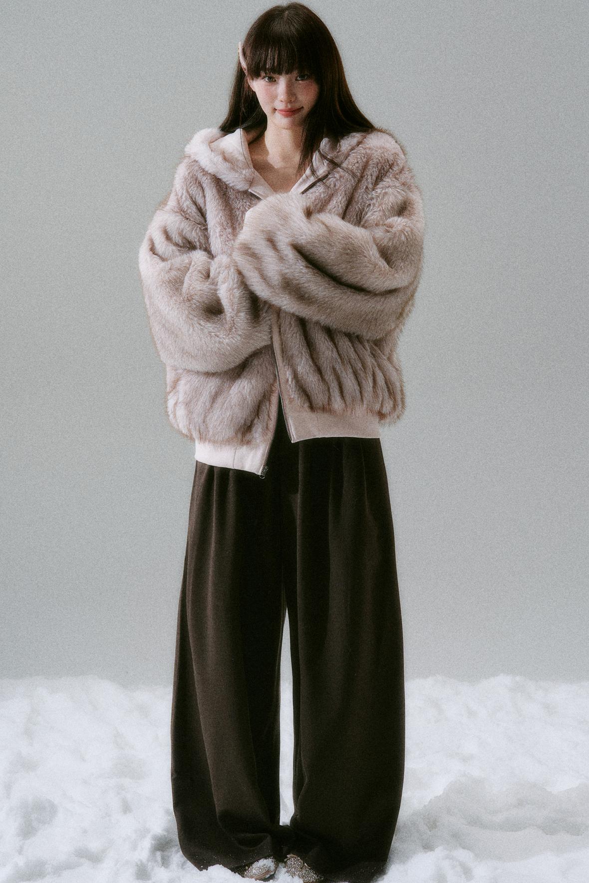 Sweet Mode Fur Hooded Jacket