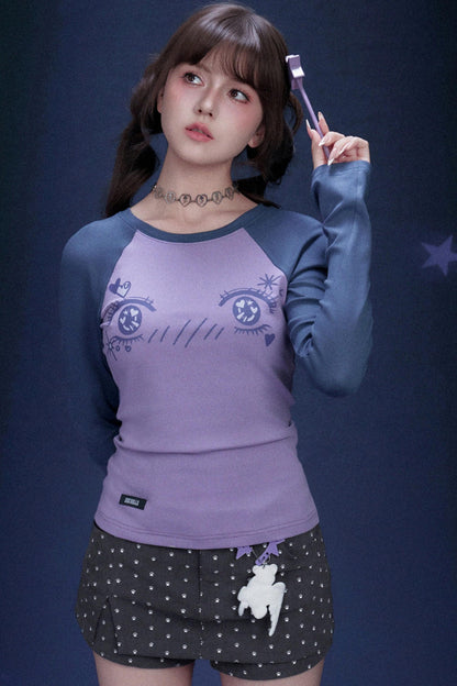 Comic Eye Raglan Blouse