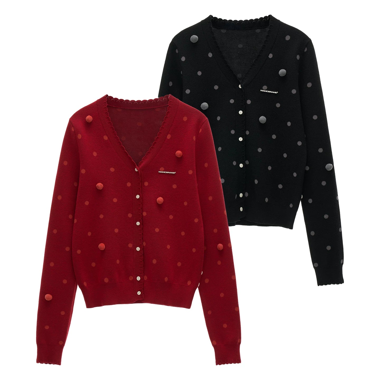 Dot Asymmetrical Cardigan