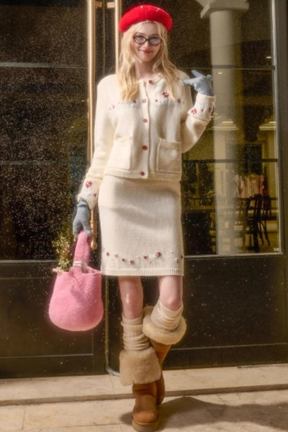 スイートベリーニットトップス+タイトスカート