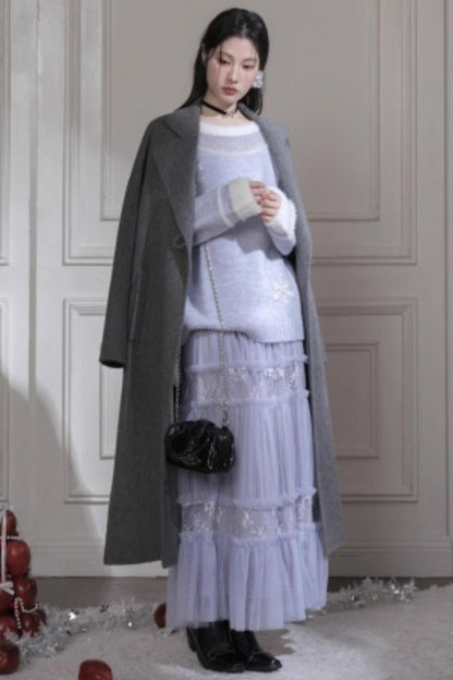 ホリデースノーフレークワンショルダートップス