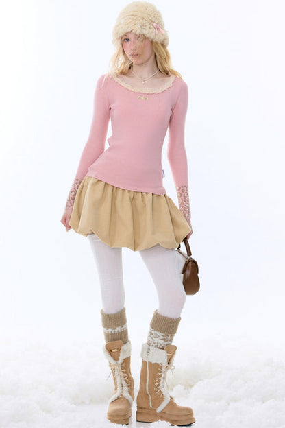 レオパードプリントニットセーター