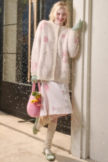 スイートレトロガーリーニットカーディガン