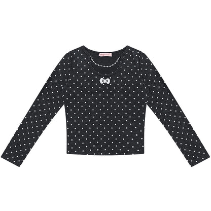 Polka Dot Chain Knit Top
