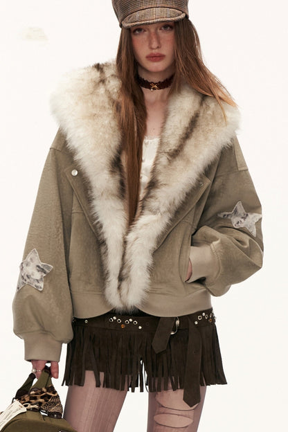 Fleece Brushed Suede Coat