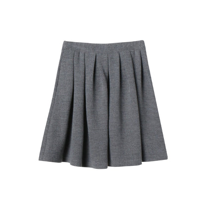 レトロトップス+プレッピープリーツスカート+スカーフ