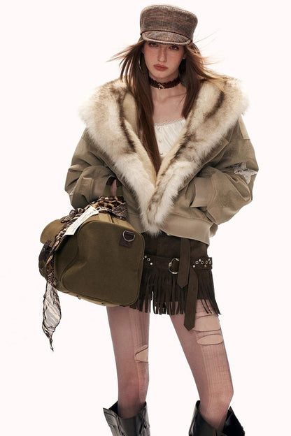 Fleece Brushed Suede Coat