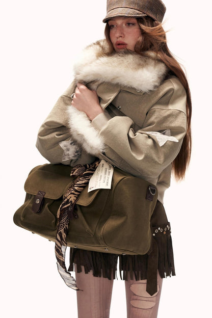 Fleece Brushed Suede Coat