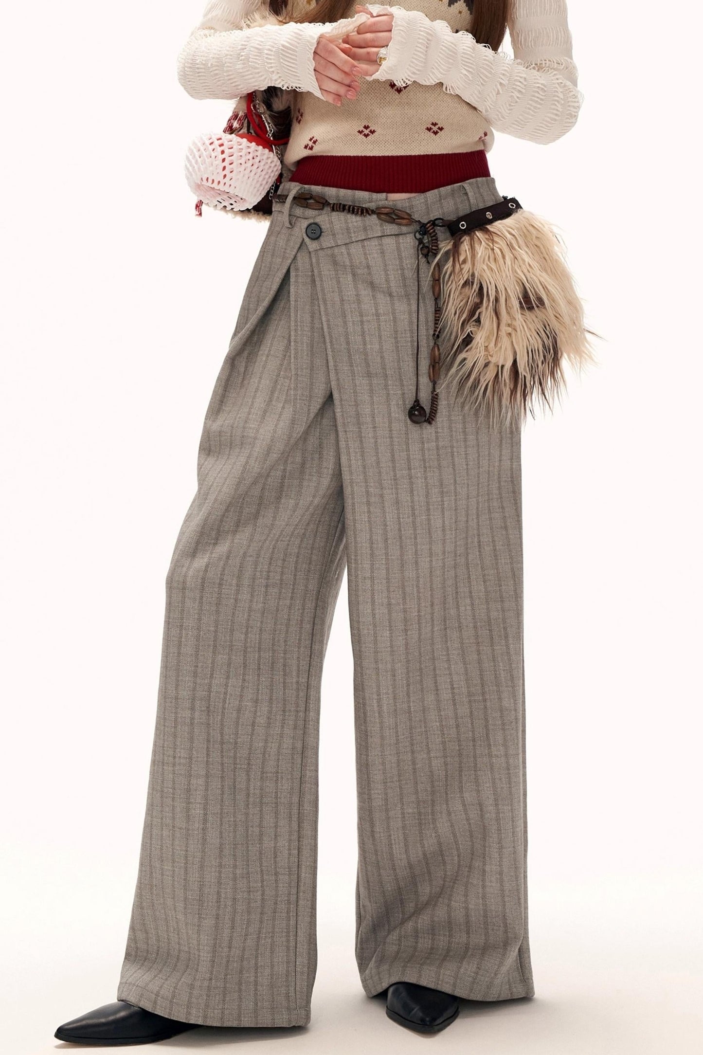 Mode Patchwork Stripe Pants