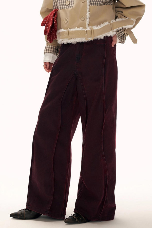 Black Wave Denim Pants