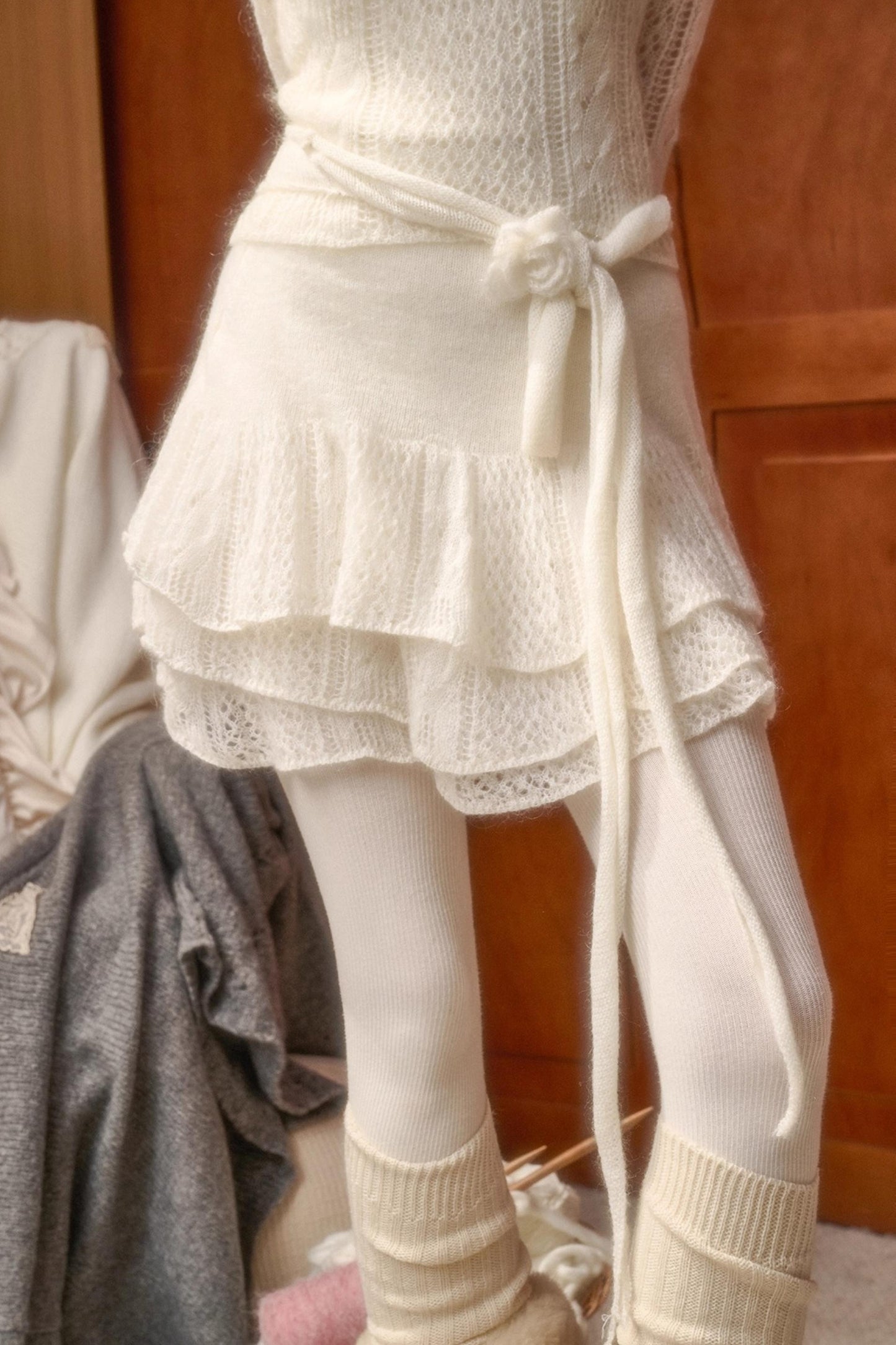 モヘアスイートトップス+スカート