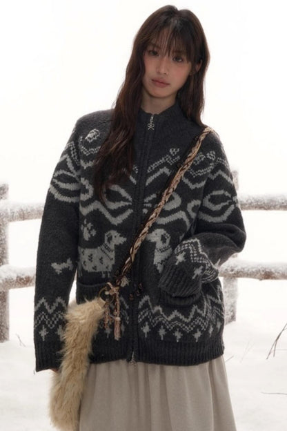 パピージップカーディガン+ハットスカーフ