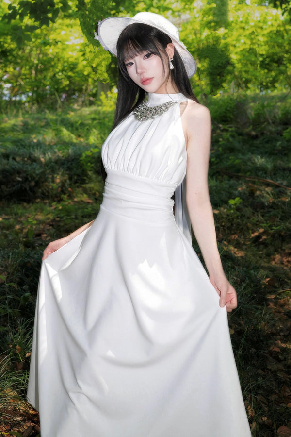ホルターネックエレガント女神ドレス