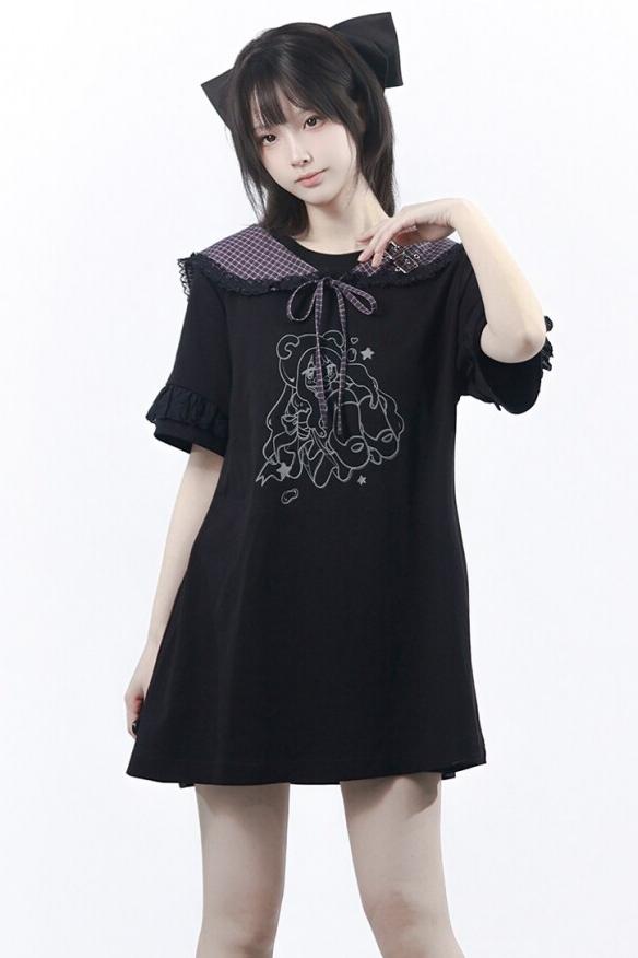Grape Oolong T-Shirt Dress + Accessories