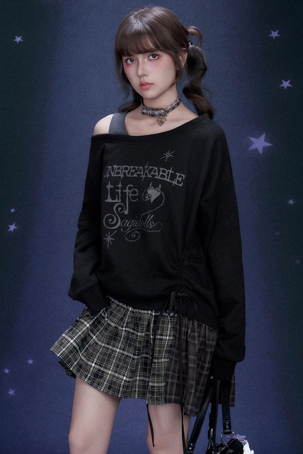 Dark Graffiti Sweatshirt Dress